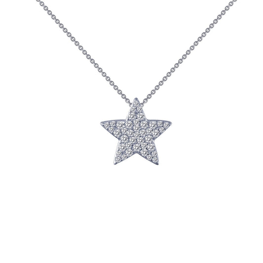 LaFonn Platinum Simulated Diamond N/A NECKLACES 0.41 CTW Star Pendant Necklace