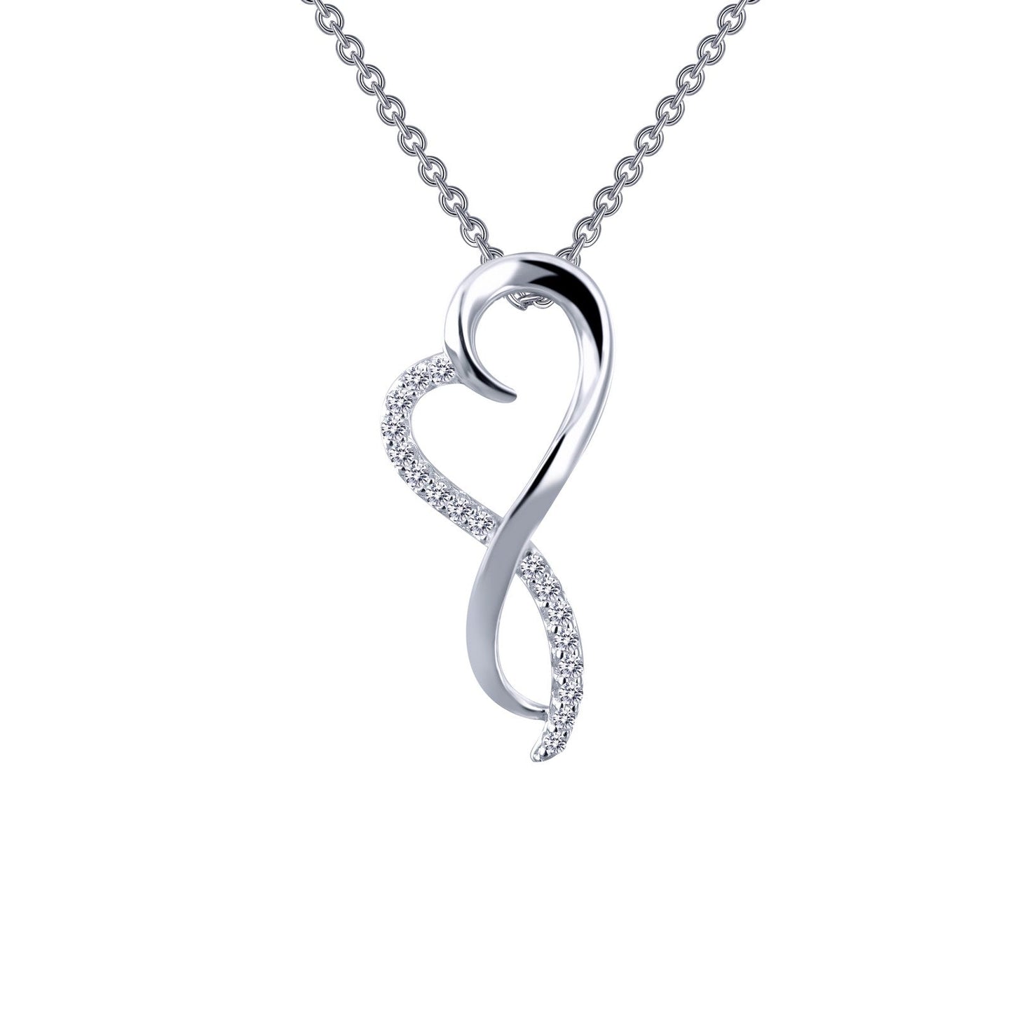 Load image into Gallery viewer, Lafonn Infinity Heart Pendant Necklace 17 Stone Count P0151CLP18
