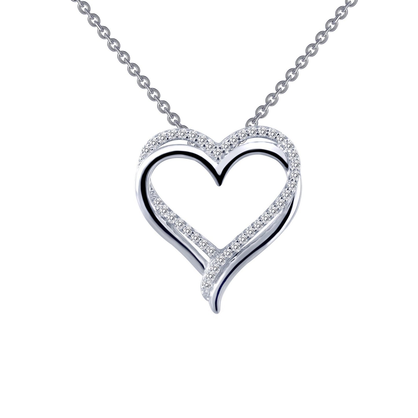 Load image into Gallery viewer, Lafonn Double-Heart Pendant Necklace 43 Stone Count P0152CLP18
