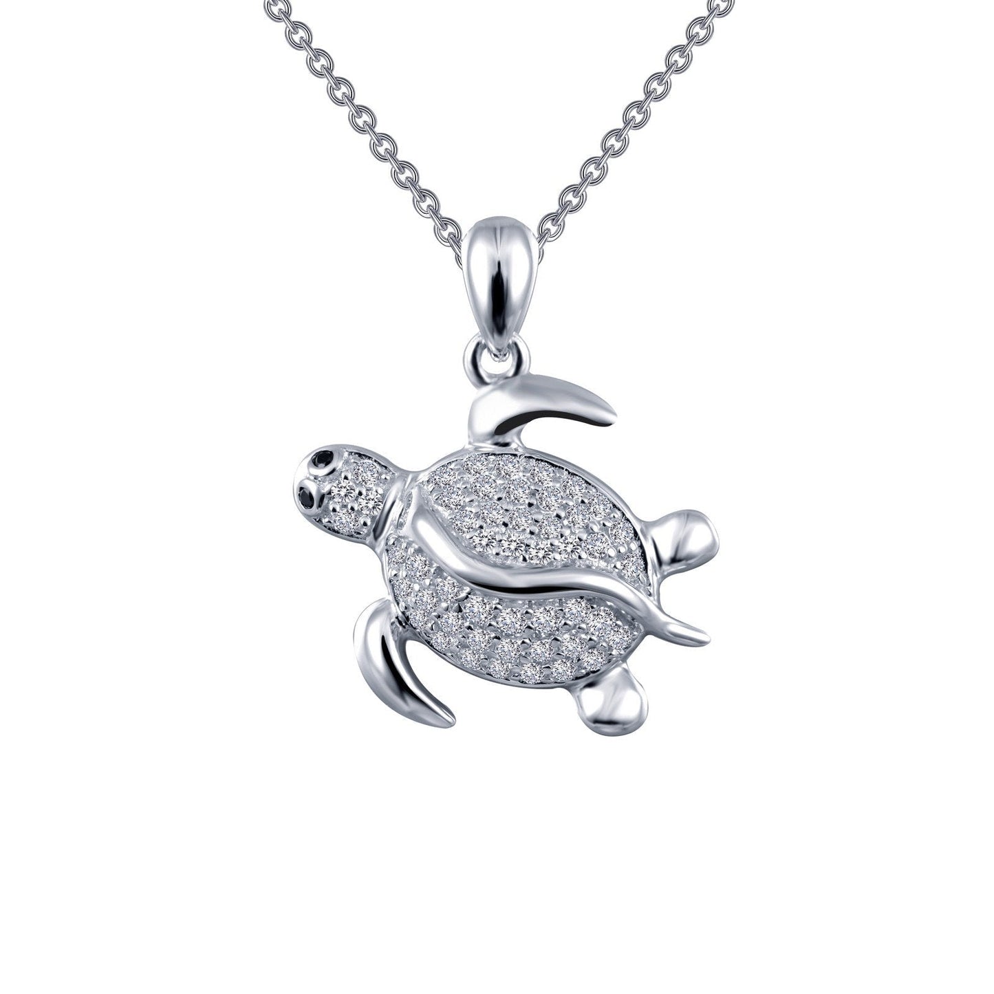 Load image into Gallery viewer, LaFonn Platinum Simulated Diamond N/A NECKLACES Sea Turtle Pendant Necklace
