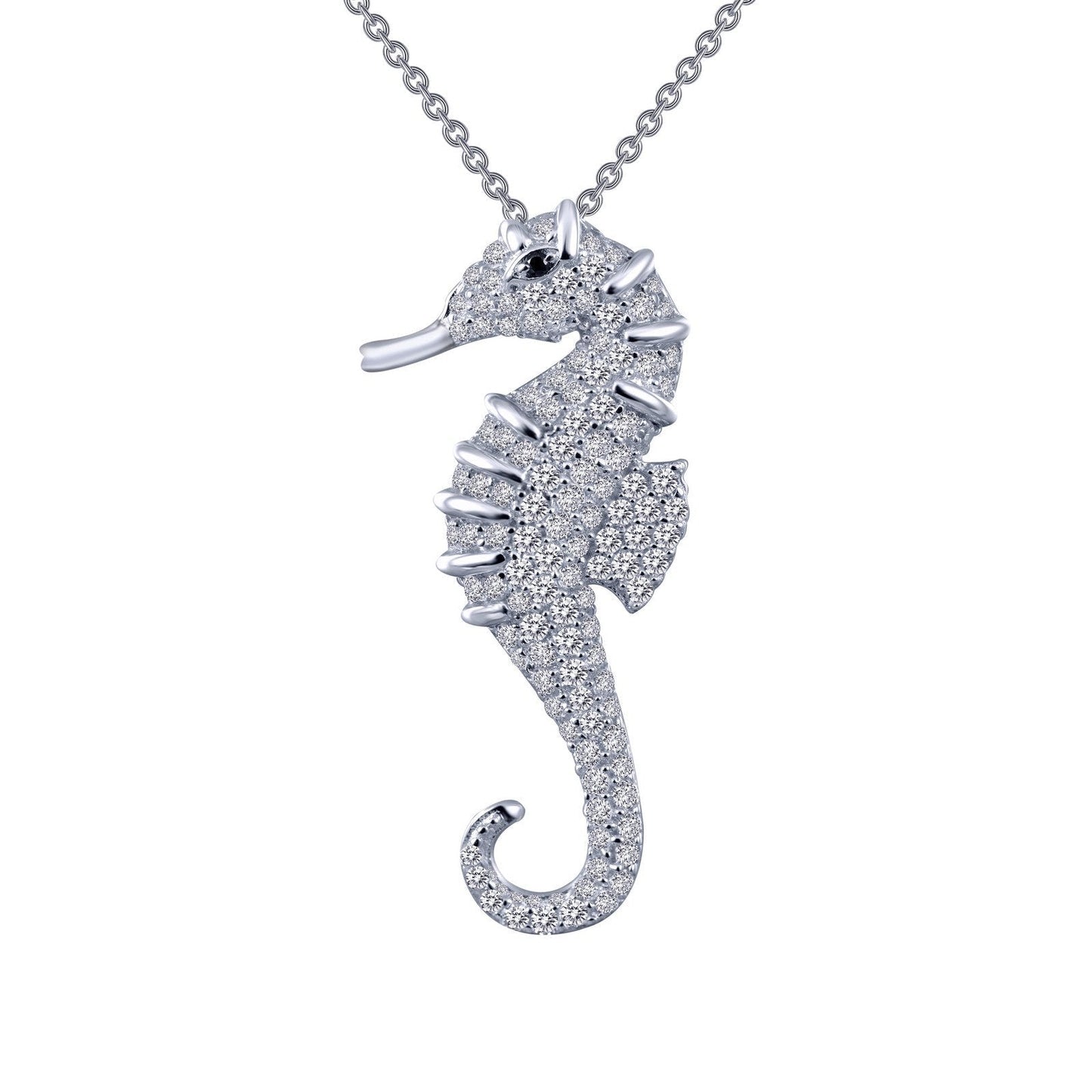 LaFonn Platinum Black N/A NECKLACES Seahorse Pendant Necklace