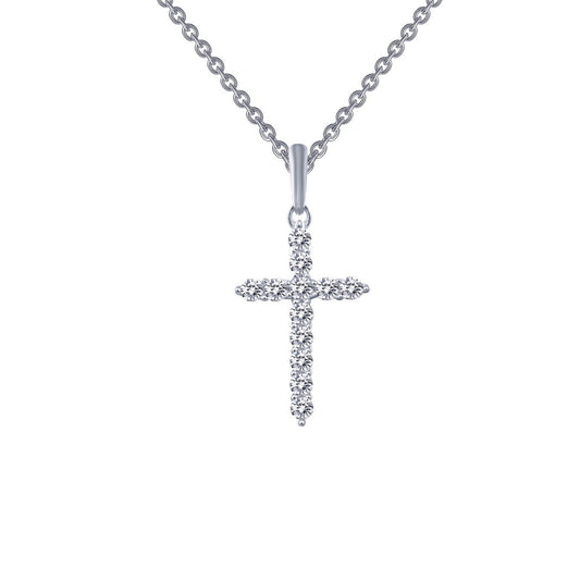 Lafonn 0.36 CTW Cross Pendant Necklace 12 Stone Count P0165CLP18