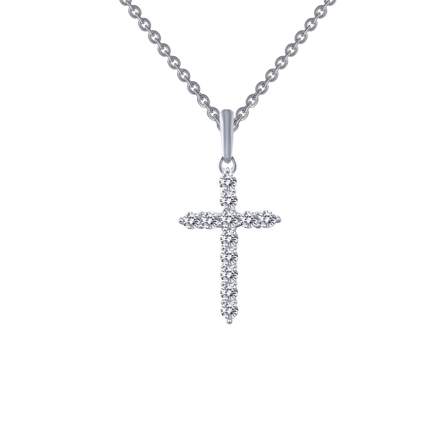 LaFonn Platinum Simulated Diamond N/A NECKLACES 0.36 CTW Cross Pendant Necklace