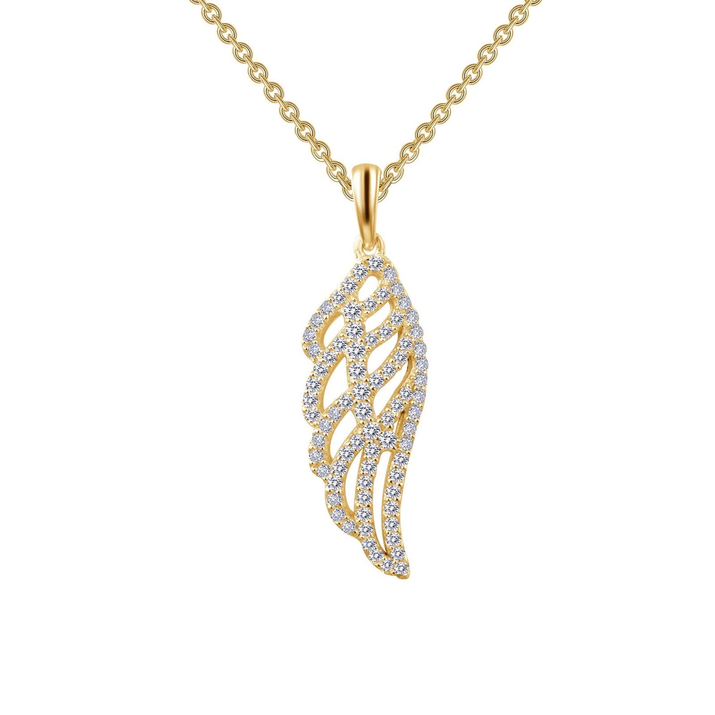 Load image into Gallery viewer, Lafonn Angel Wing Pendant Necklace 76 Stone Count P0173CLG18
