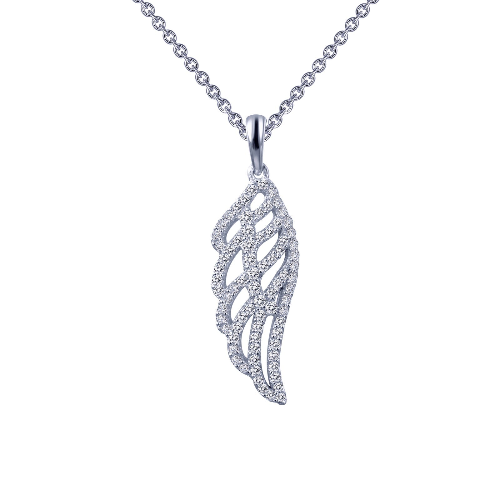 Lafonn Angel Wing Pendant Necklace 76 Stone Count P0173CLP18