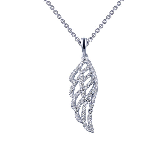 Load image into Gallery viewer, Lafonn Angel Wing Pendant Necklace 76 Stone Count P0173CLP18
