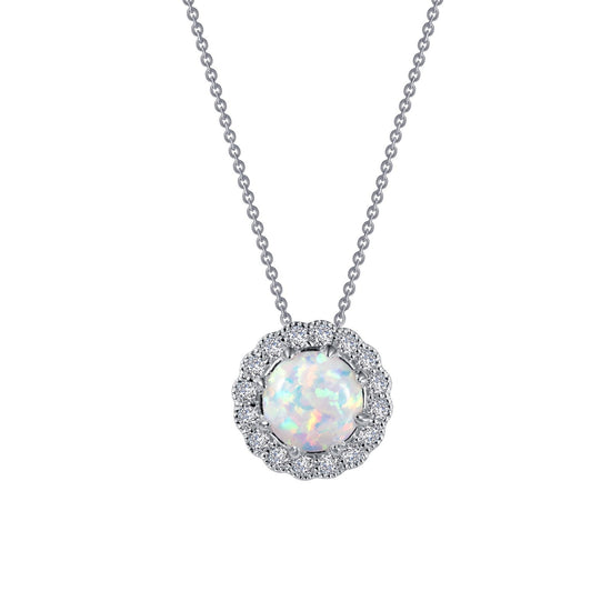 Load image into Gallery viewer, Lafonn Classic Halo Pendant Necklace 17 Stone Count P0205OPP18
