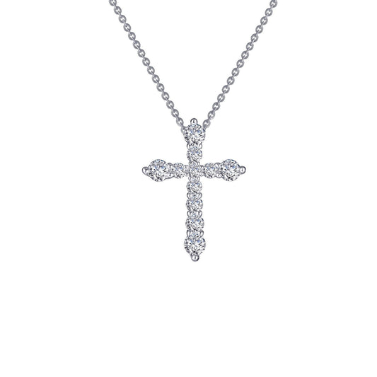 LaFonn Platinum Simulated Diamond N/A NECKLACES 0.67 CTW Cross Pendant Necklace