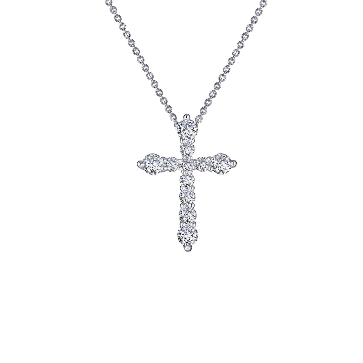 Lafonn 0.67 CTW Cross Pendant Necklace 11 Stone Count P0207CLP18