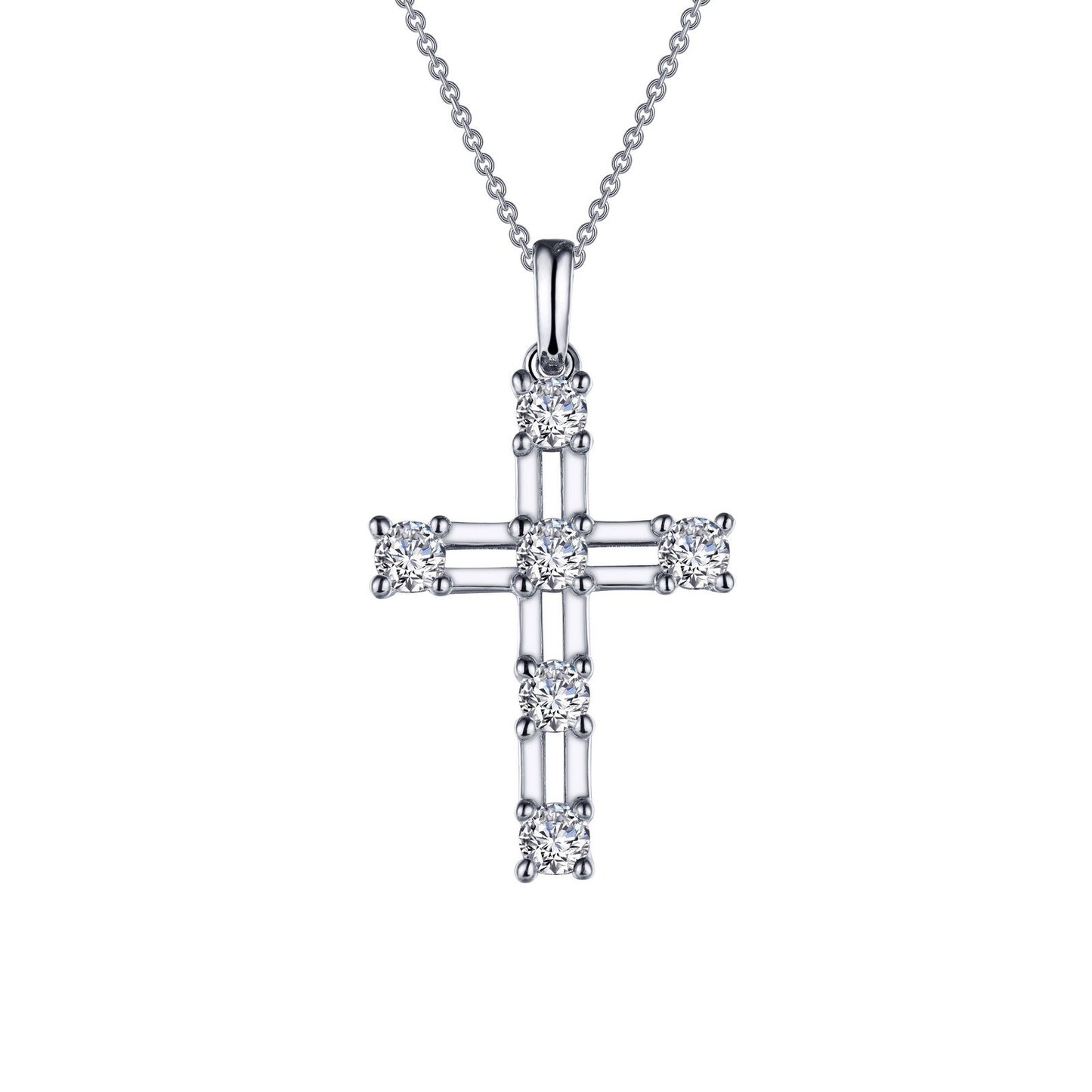 LaFonn Platinum Simulated Diamond N/A NECKLACES 0.66 CTW Cross Pendant Necklace