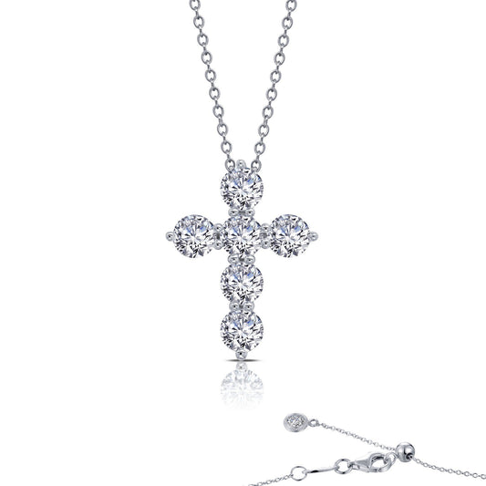 LaFonn Platinum Simulated Diamond N/A NECKLACES 2.76 CTW Cross Pendant Necklace