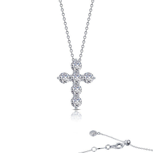 LaFonn Platinum Simulated Diamond N/A NECKLACES 1.02 CTW Cross Pendant Necklace