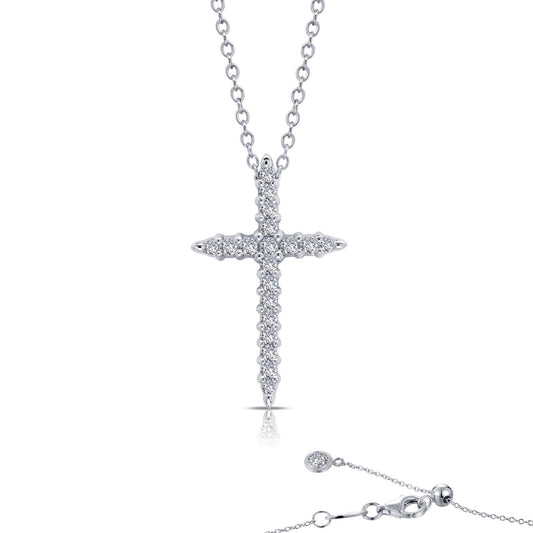 Lafonn 0.37 CTW Cross Pendant Necklace 19 Stone Count P0226CLP20