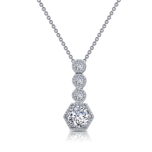 LaFonn Platinum Simulated Diamond N/A NECKLACES Multi-Stone Pendant Necklace