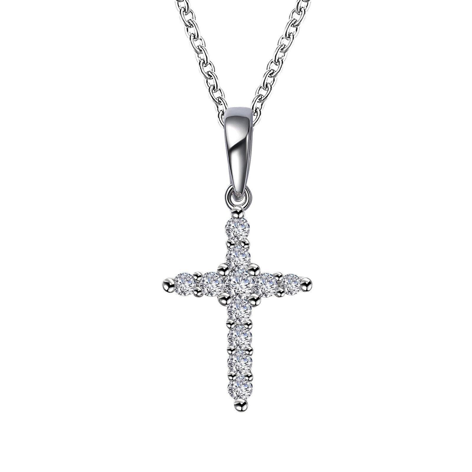 LaFonn Platinum Simulated Diamond N/A NECKLACES 0.33 CTW Cross Pendant Necklace