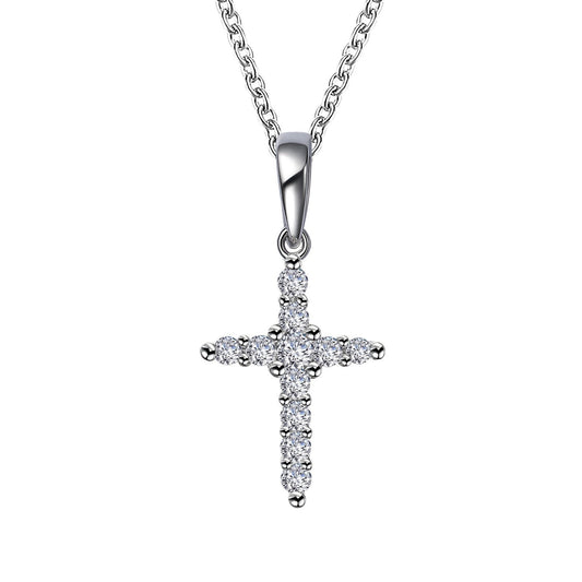 LaFonn Platinum Simulated Diamond N/A NECKLACES 0.33 CTW Cross Pendant Necklace