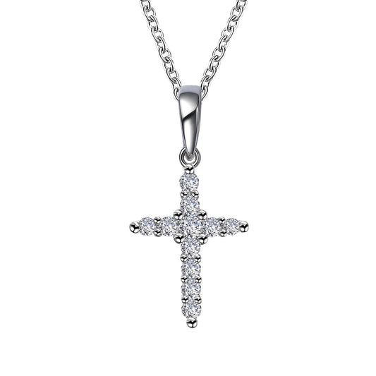 Lafonn 0.33 CTW Cross Pendant Necklace 11 Stone Count P0244CLP20