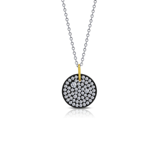 LaFonn Mixed-Color Simulated Diamond N/A NECKLACES Disc Pendant Necklace