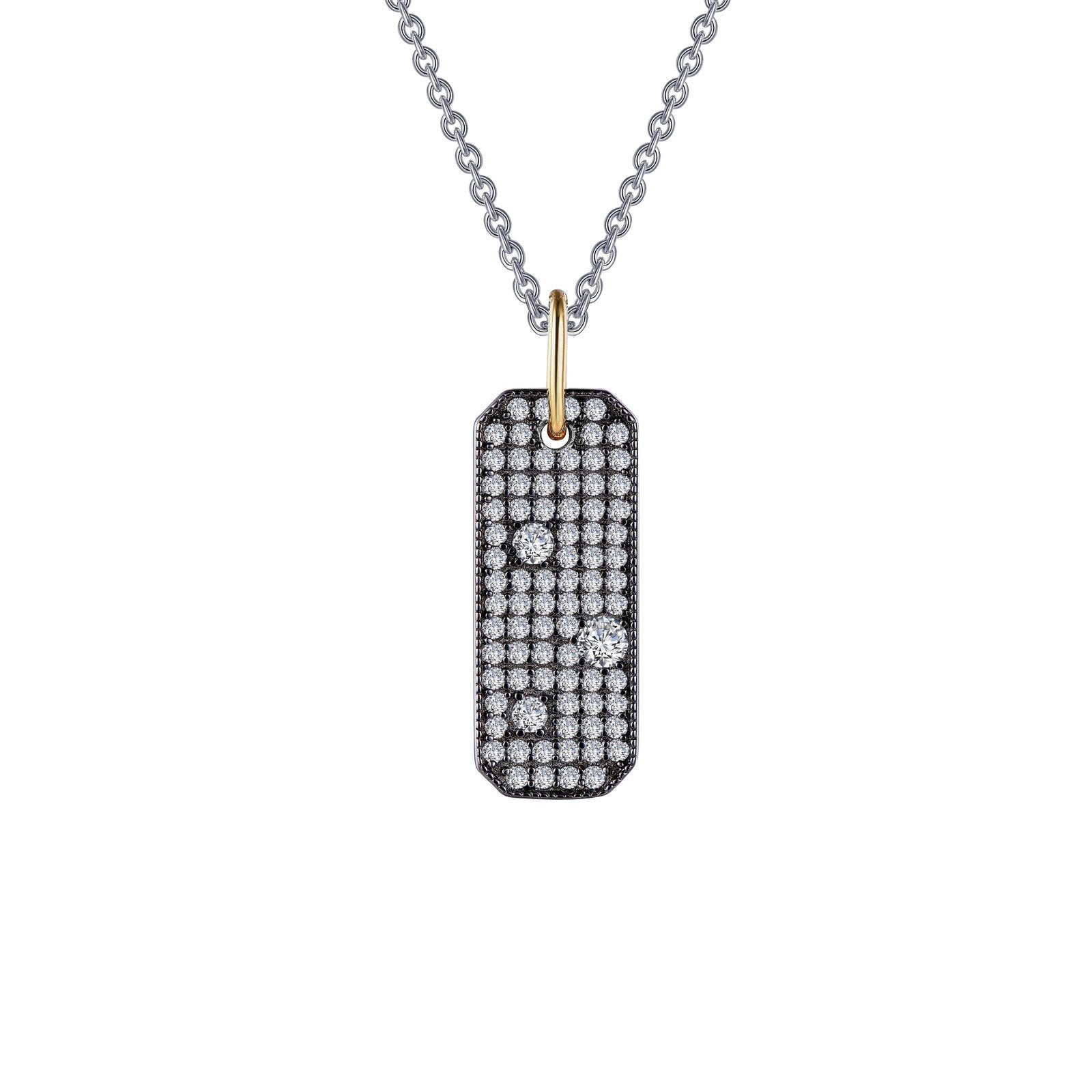 LaFonn Mixed-Color Simulated Diamond N/A NECKLACES Dog Tag Pendant Necklace