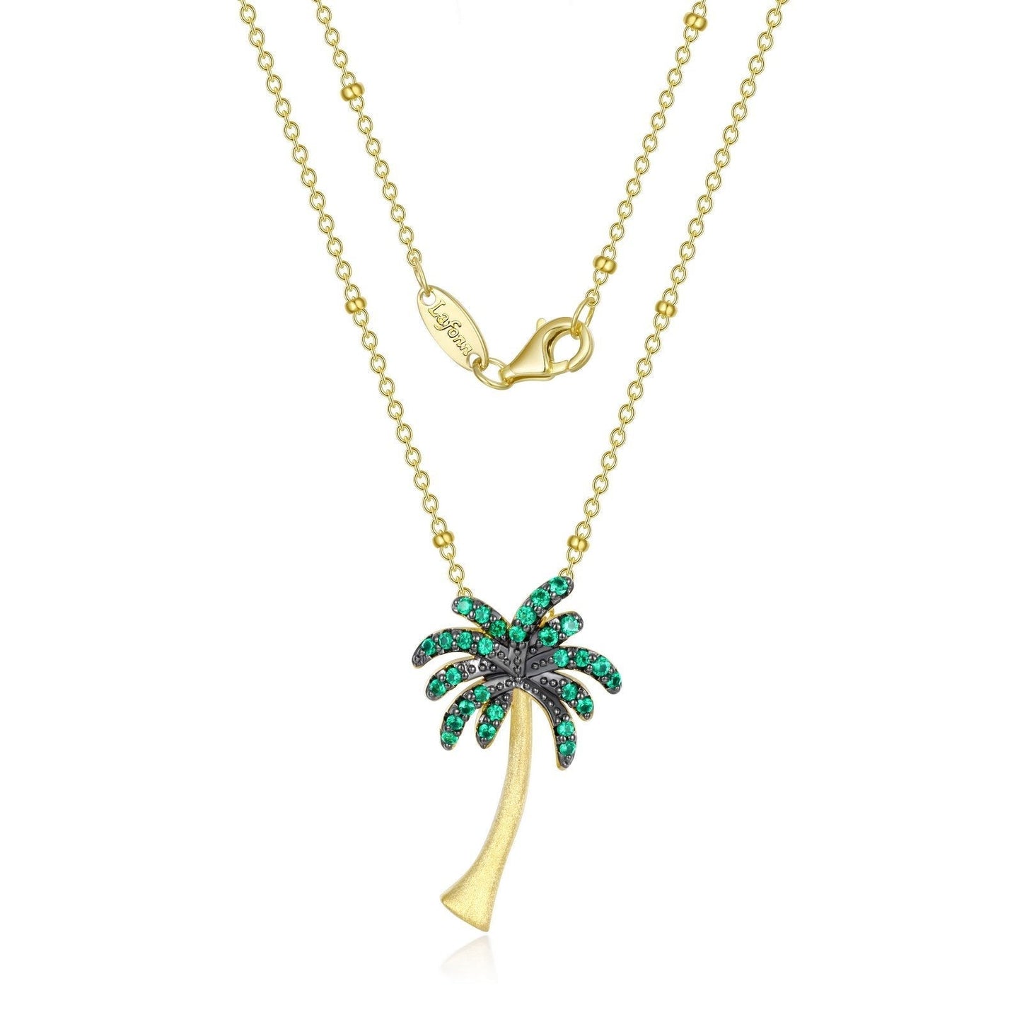 LaFonn Mixed-Color Simulated Diamond N/A NECKLACES Palm Tree Necklace