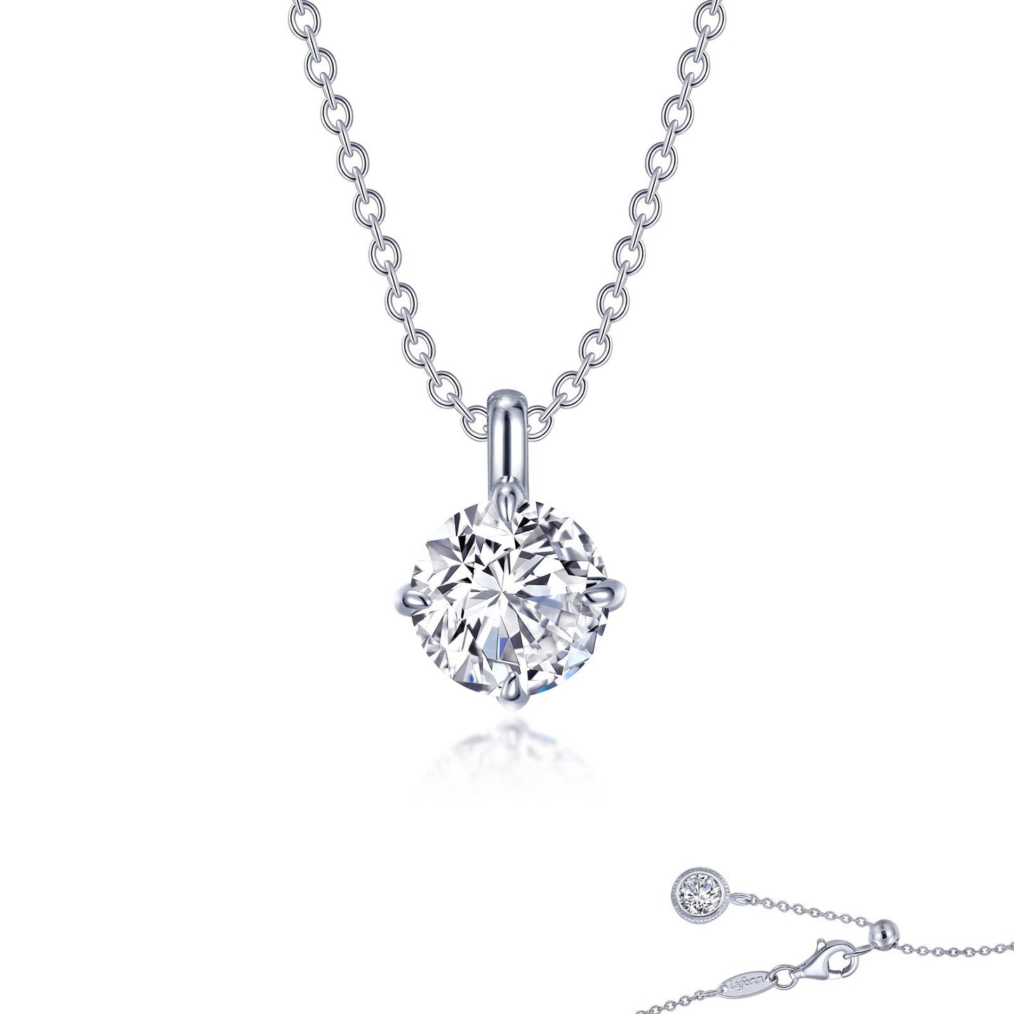 Lafonn Solitaire Necklace 1 Stone Count P0271CLP20