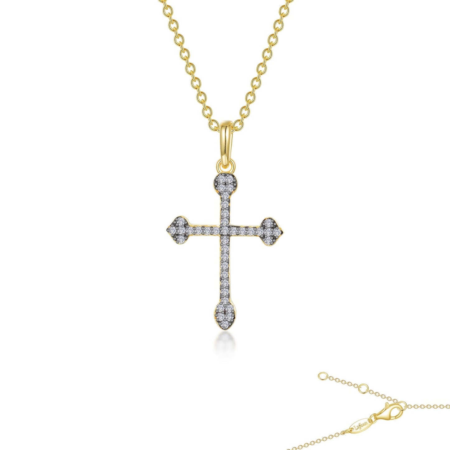 Lafonn 0.38 CTW Cross Pendant Necklace 38 Stone Count P0281CLT20