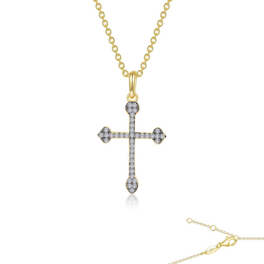 Lafonn 0.38 CTW Cross Pendant Necklace 38 Stone Count P0281CLT20