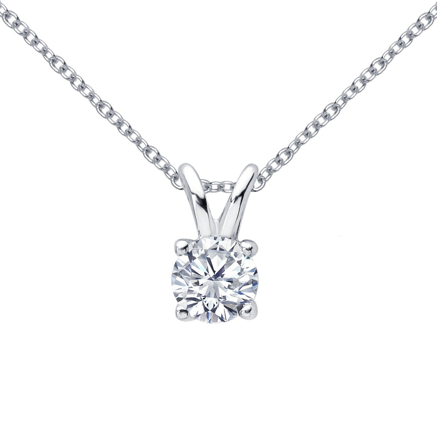 Lafonn 1 CTW Solitaire Necklace Simulated Diamond NECKLACES Platinum 1 CTS 