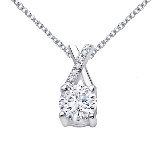 Lafonn 1.1 CTW Kiss X Necklace 8 Stone Count P2013CLP18