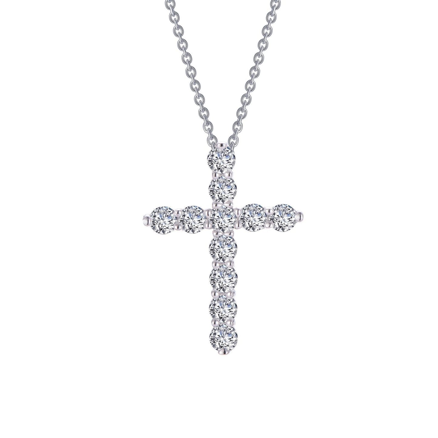 LaFonn Platinum Simulated Diamond N/A NECKLACES 1.87 CTW Cross Necklace