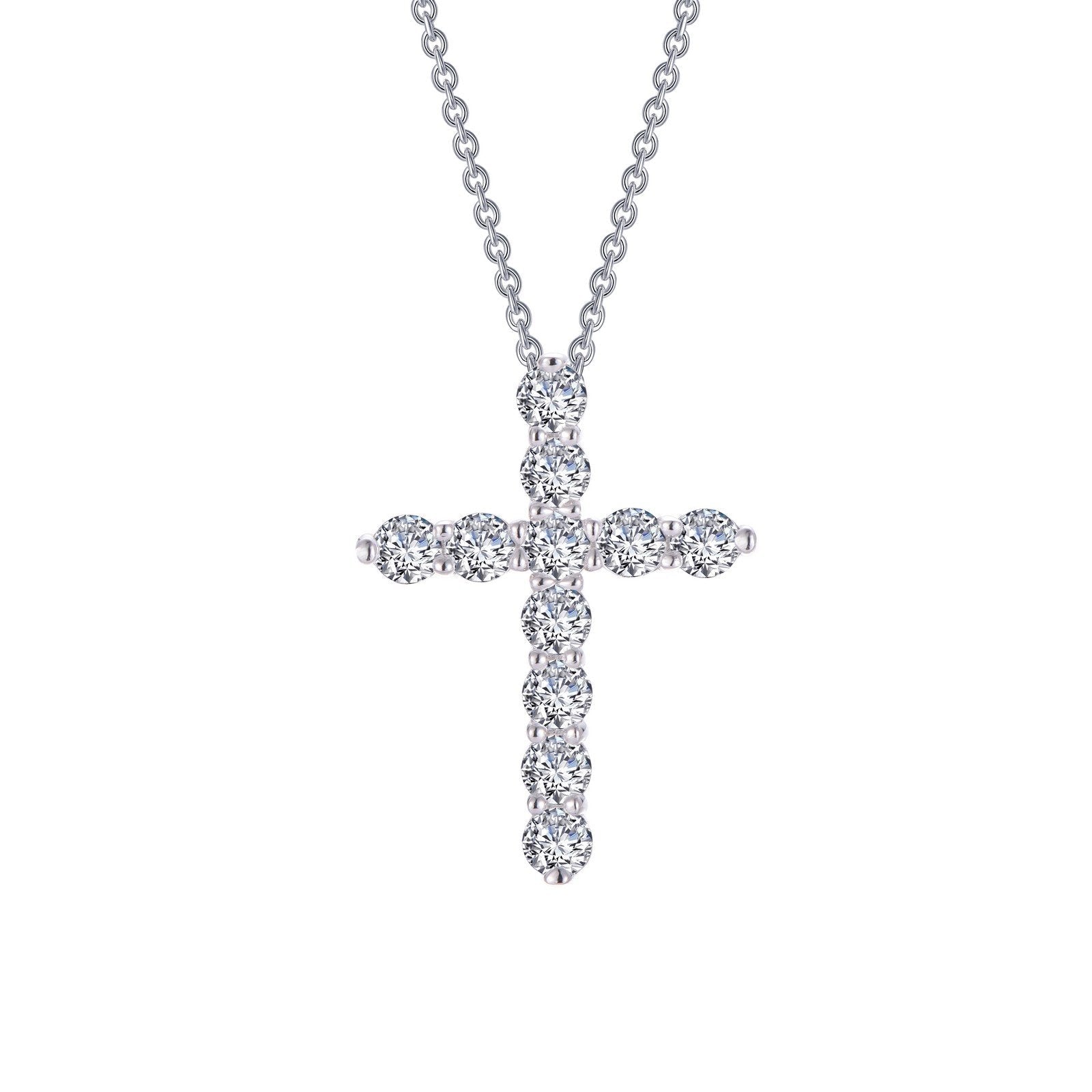 LaFonn Platinum Simulated Diamond N/A NECKLACES 1.87 CTW Cross Necklace