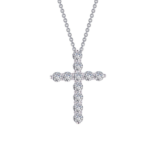 LaFonn Platinum Simulated Diamond N/A NECKLACES 1.87 CTW Cross Necklace