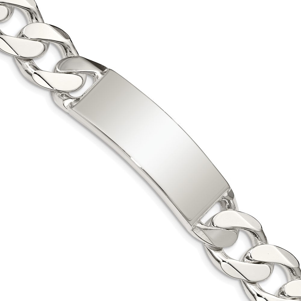 Quality Gold Sterling Silver Curb Link ID Bracelet Sterling Silver                                   