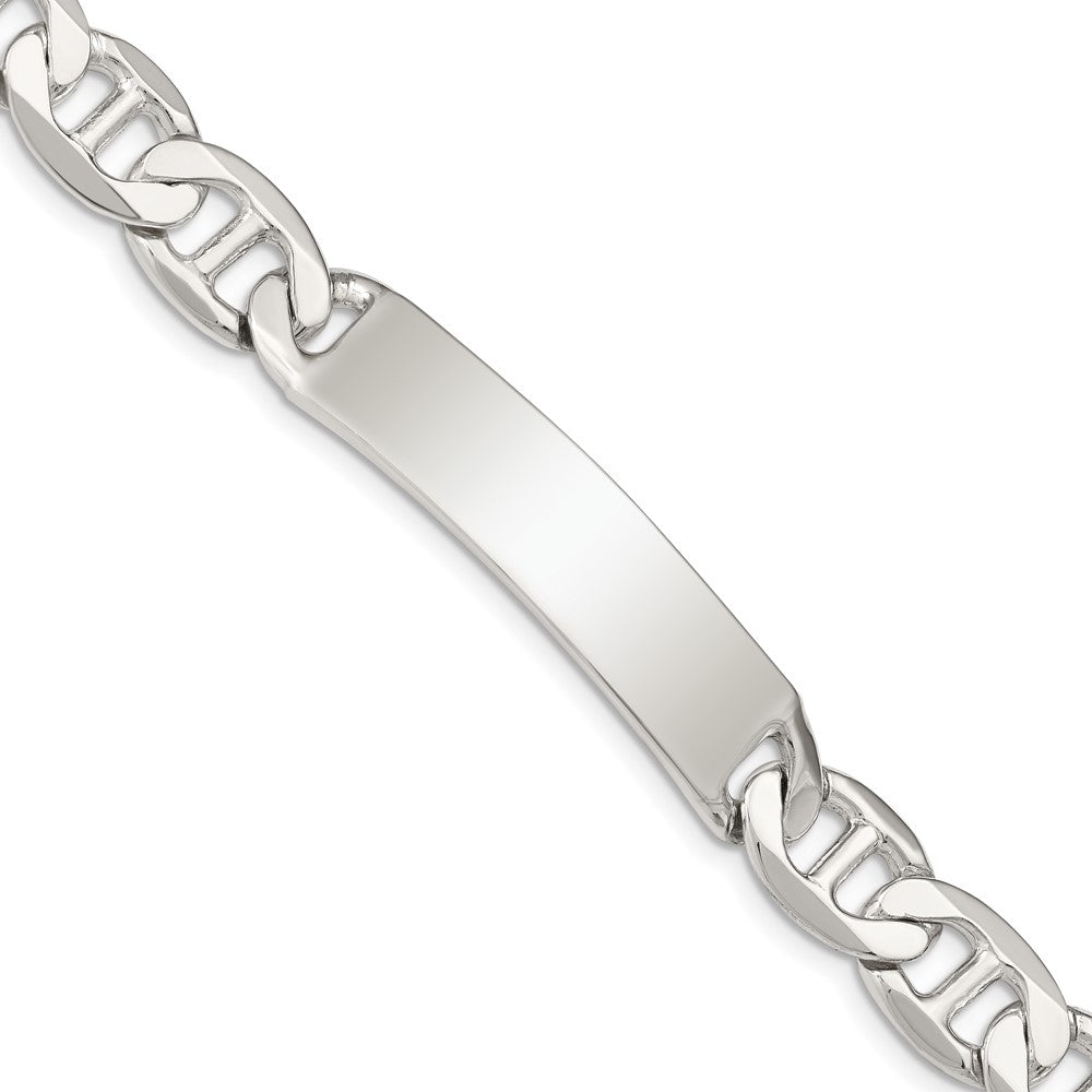 Quality Gold Sterling Silver 8.5inch Polished Engraveable Anchor Link ID Bracelet Sterling Silver                                   
