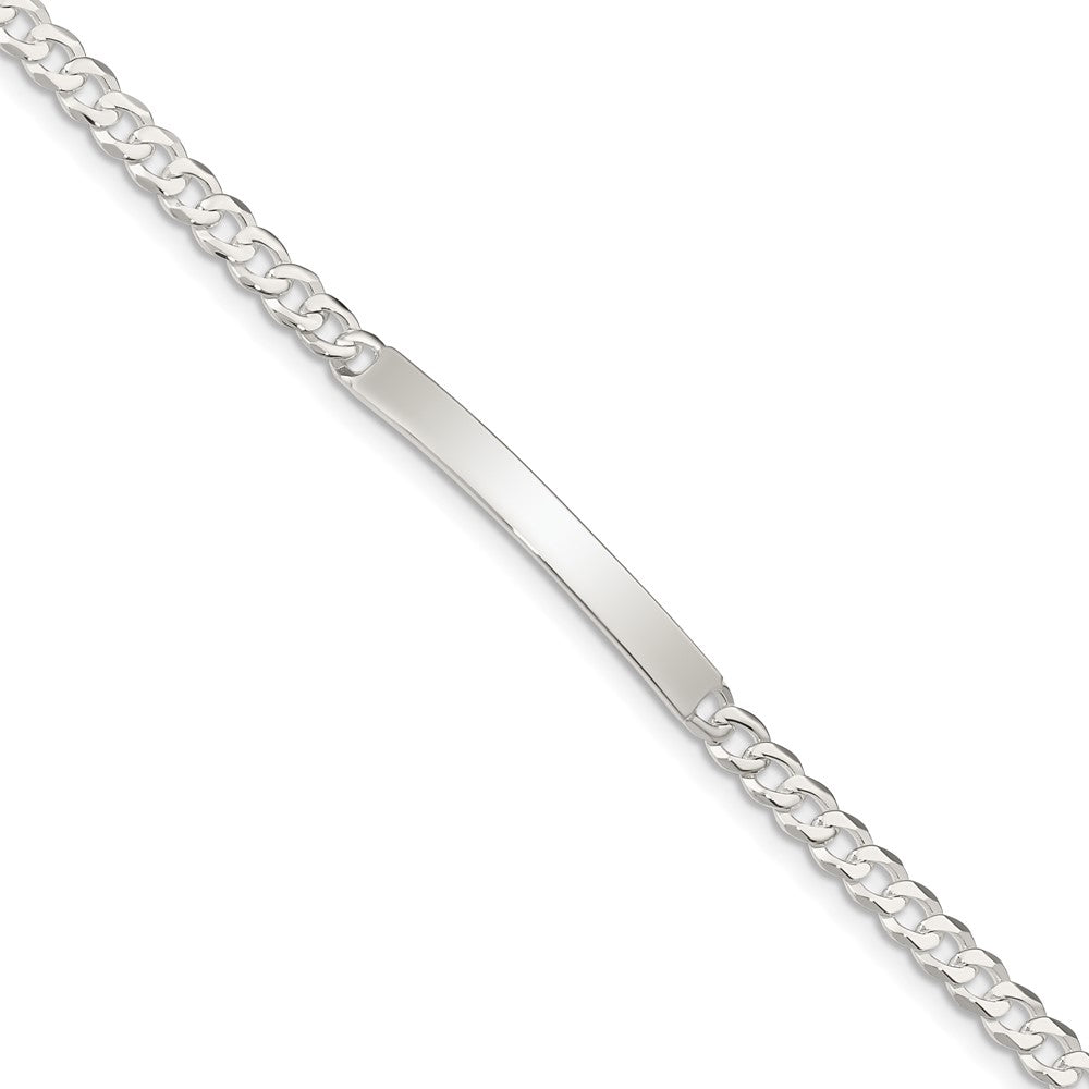 Quality Gold Sterling Silver Curb Link ID Bracelet Sterling Silver                                   