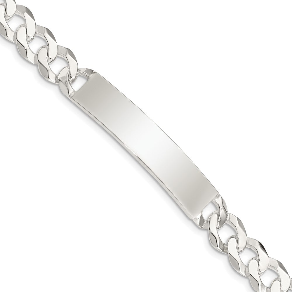 Quality Gold Sterling Silver Curb Link ID Bracelet Sterling Silver                                   