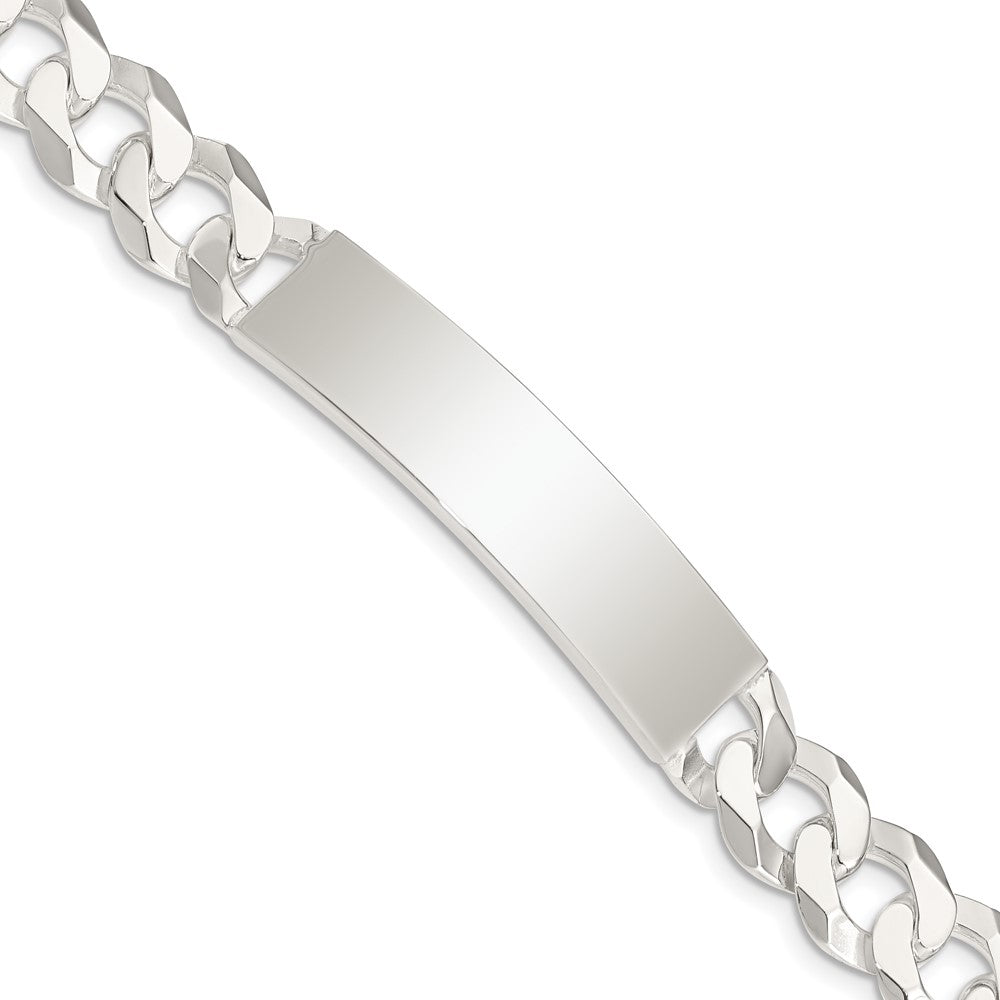 Quality Gold Sterling Silver Curb Link ID Bracelet Sterling Silver                                   