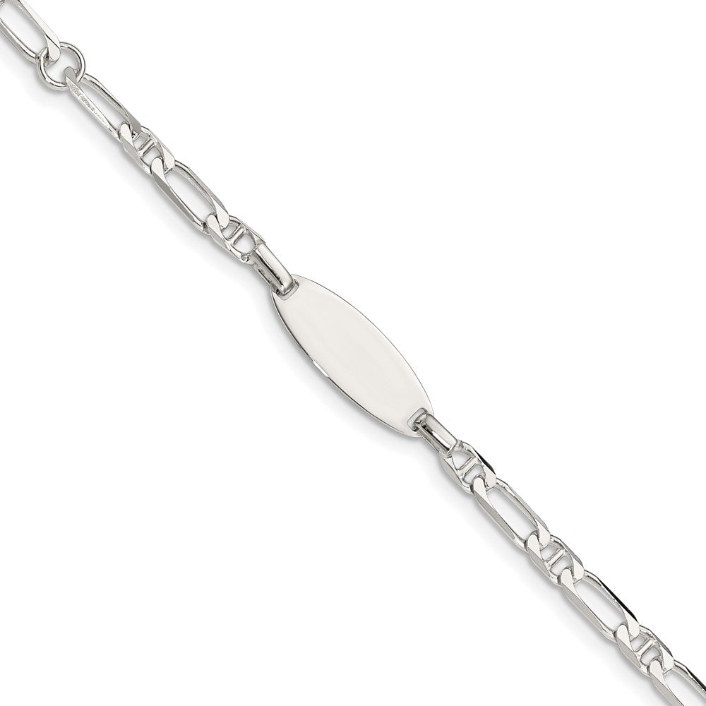 Quality Gold Sterling Silver Polished Engraveable 5in Plus 1in EXT Childrens ID Bracelet Sterling Silver                                   