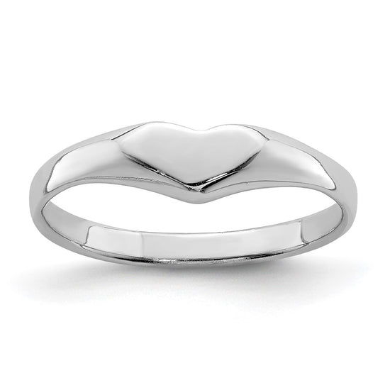Load image into Gallery viewer, Quality Gold Sterling Silver RH Plated Child&amp;#39;s Polished Heart Ring Sterling Silver
