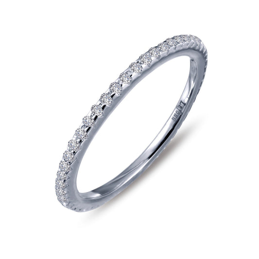 LaFonn Platinum Simulated Diamond N/A RINGS 0.58 CTW Classic Eternity Band