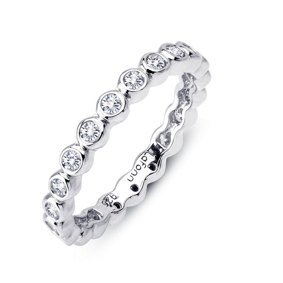 Load image into Gallery viewer, LaFonn Platinum Simulated Diamond N/A RINGS 0.63 CTW Stackable Eternity Band
