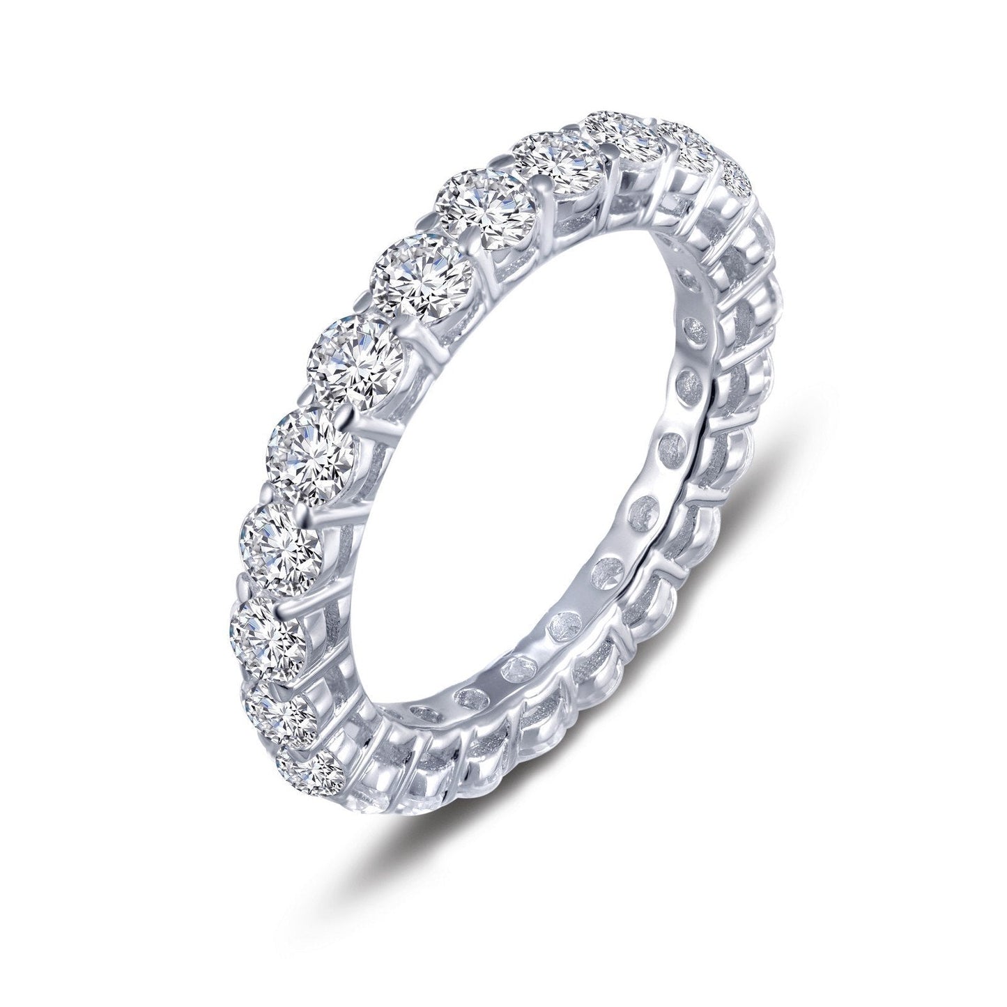 Lafonn 2.53 CTW Eternity Band Simulated Diamond RINGS Size 8 Platinum 2.53 CTS 