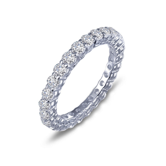 Lafonn 1.35 CTW Eternity Band Simulated Diamond RINGS Size 8 Platinum 1.35 CTS 