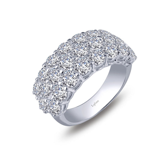 Load image into Gallery viewer, Lafonn 4.25 CTW Anniversay Band Simulated Diamond RINGS Size 7 Platinum 4.25 CTS 
