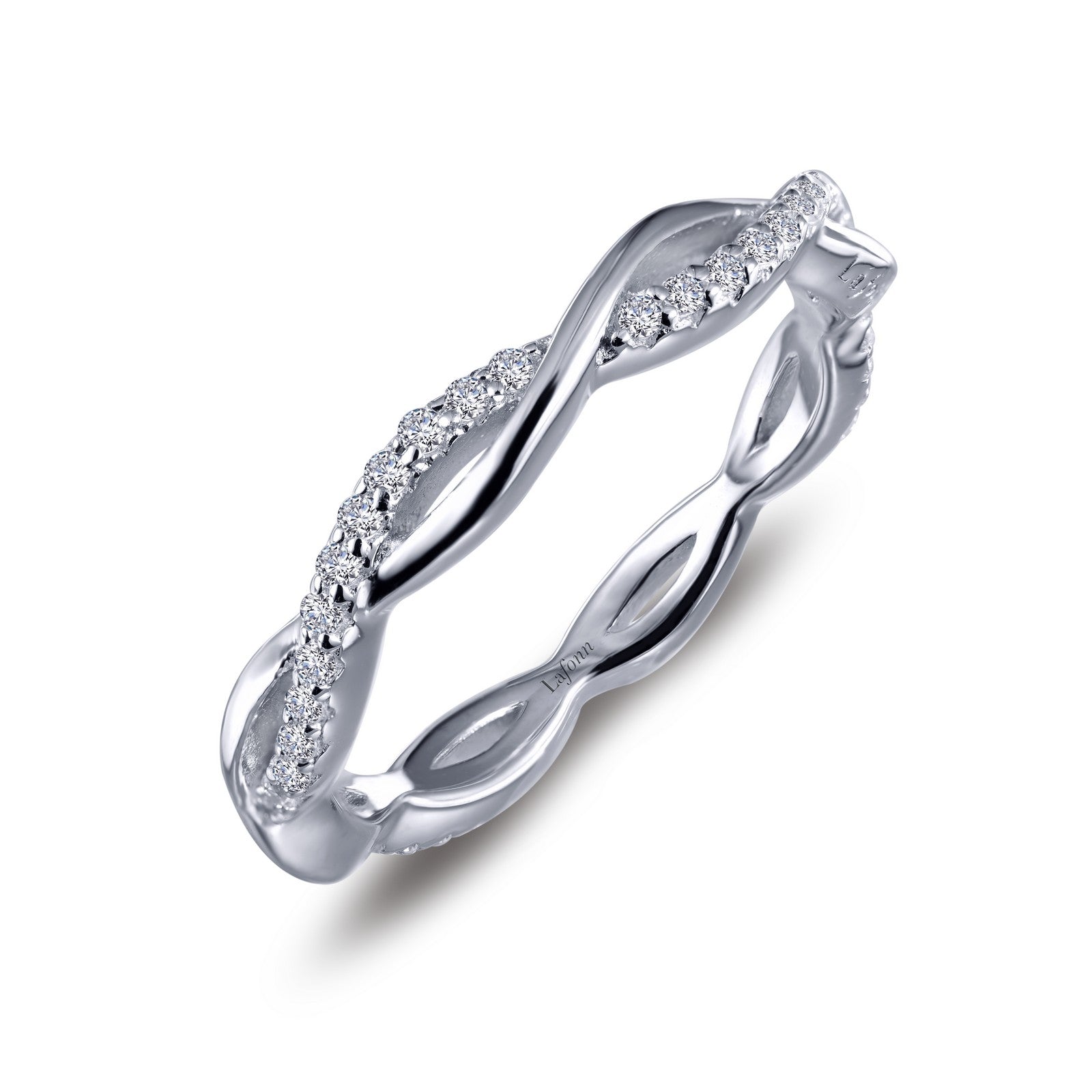 Lafonn 0.52 CTW Twist Wedding Band 52 Stone Count R0211CLP10