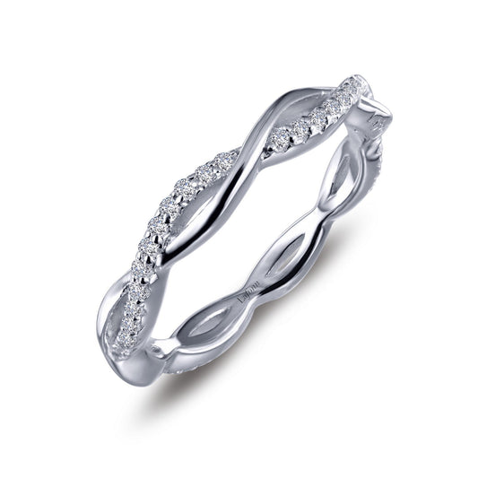 Lafonn 0.52 CTW Twist Wedding Band 52 Stone Count R0211CLP05