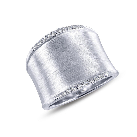 Load image into Gallery viewer, Lafonn Sleek Wide Band Cuff Ring 20 Stone Count R0220CLP05
