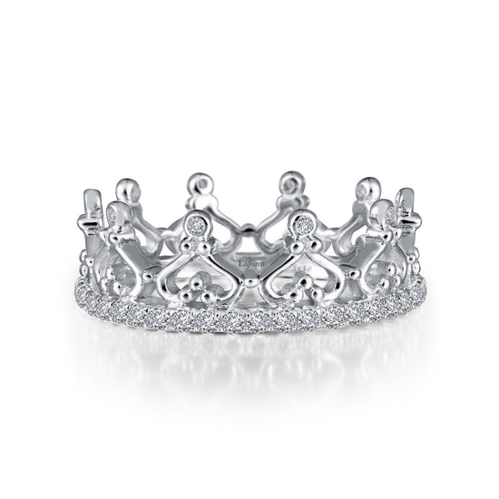 Load image into Gallery viewer, LaFonn Platinum Simulated Diamond N/A RINGS Crown Eternity Ring
