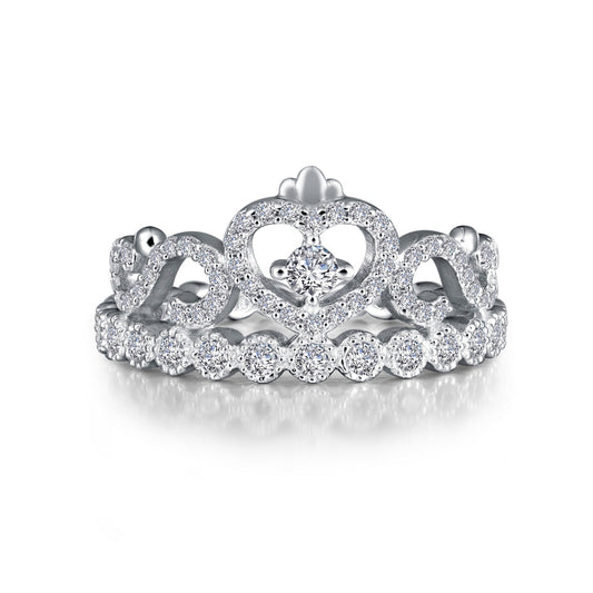 Lafonn Crown Eternity Ring 92 Stone Count R0230CLP05