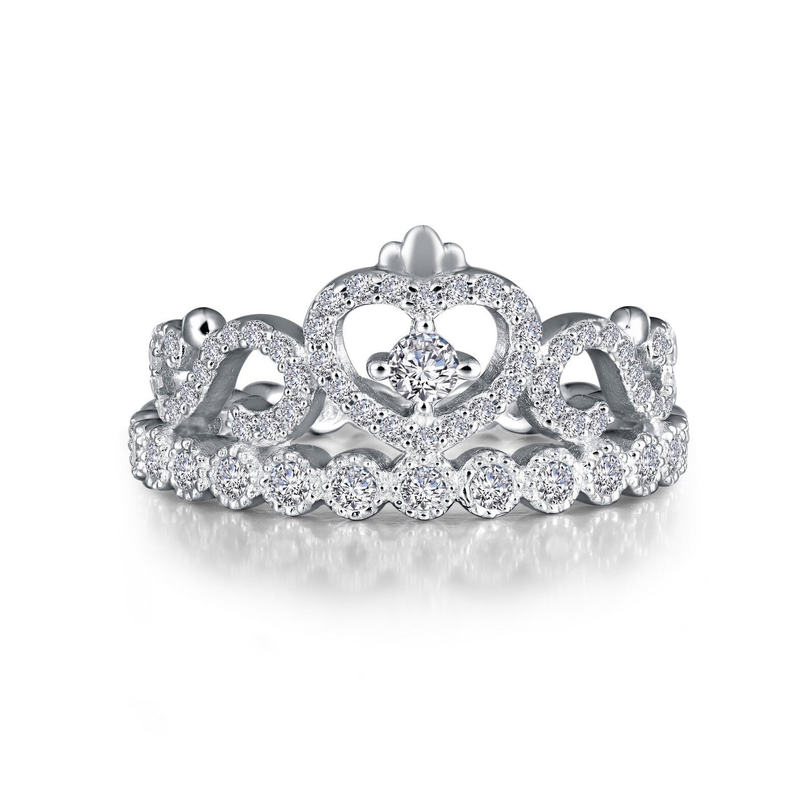 Lafonn Crown Eternity Ring 92 Stone Count R0230CLP09